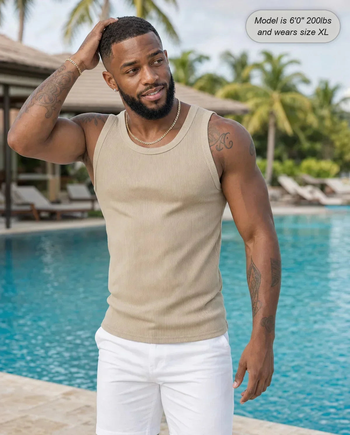 đź’ťđź’ťMen's Wide Strap Ribbed Tank Top