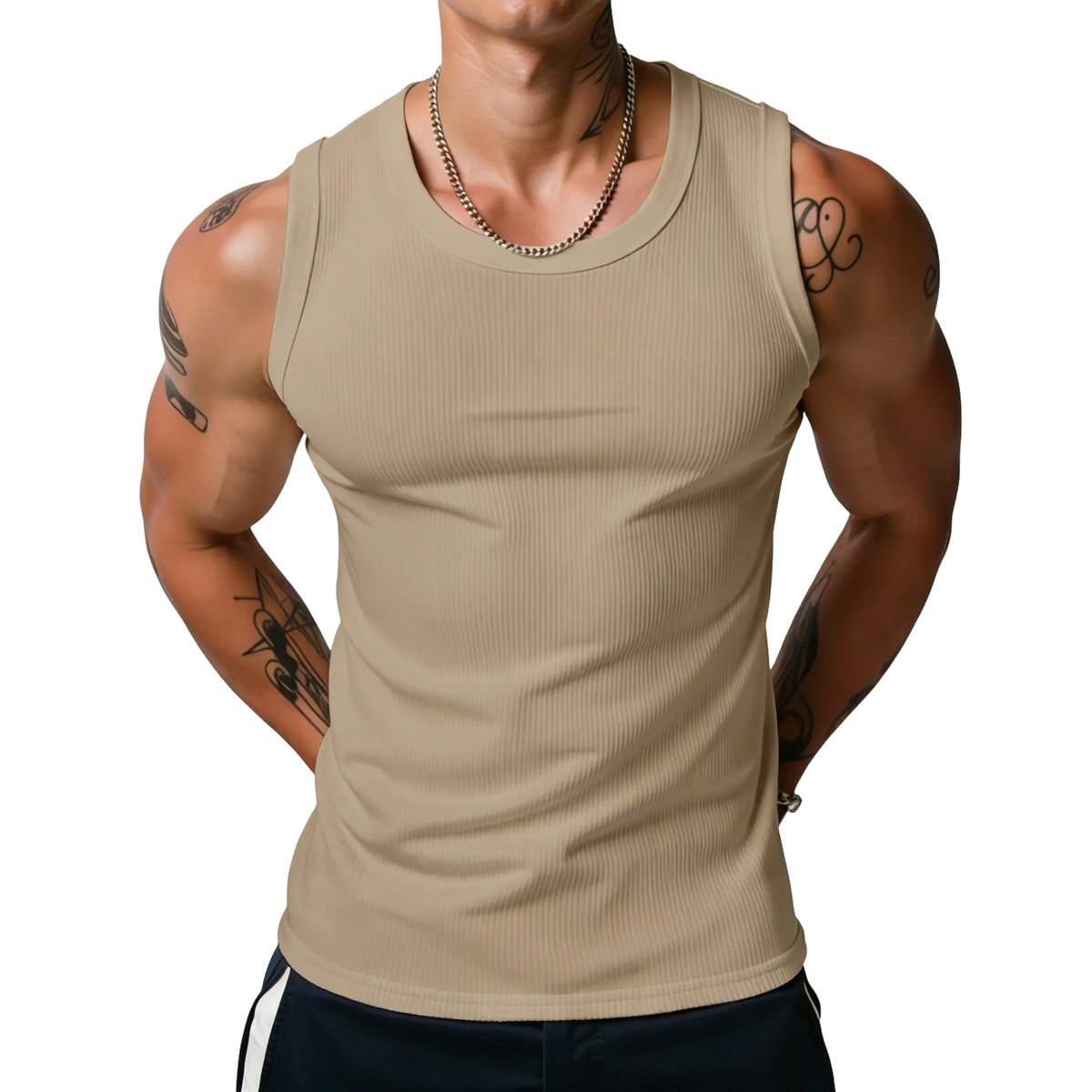 đź’ťđź’ťMen's Wide Strap Ribbed Tank Top
