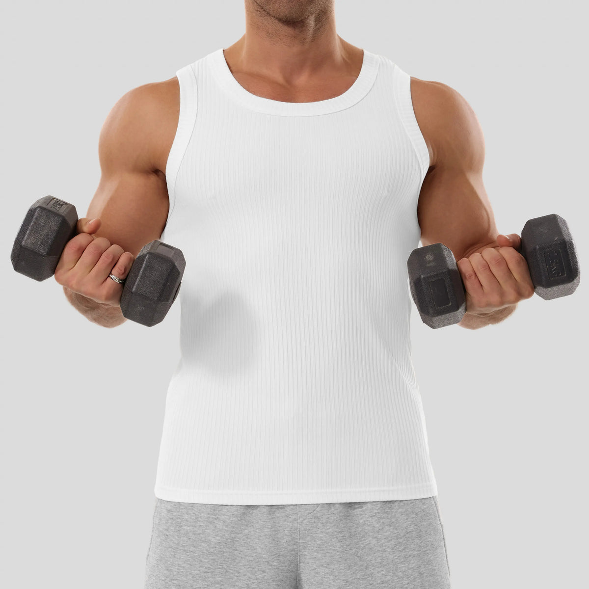đź’ťđź’ťMen's Wide Strap Ribbed Tank Top