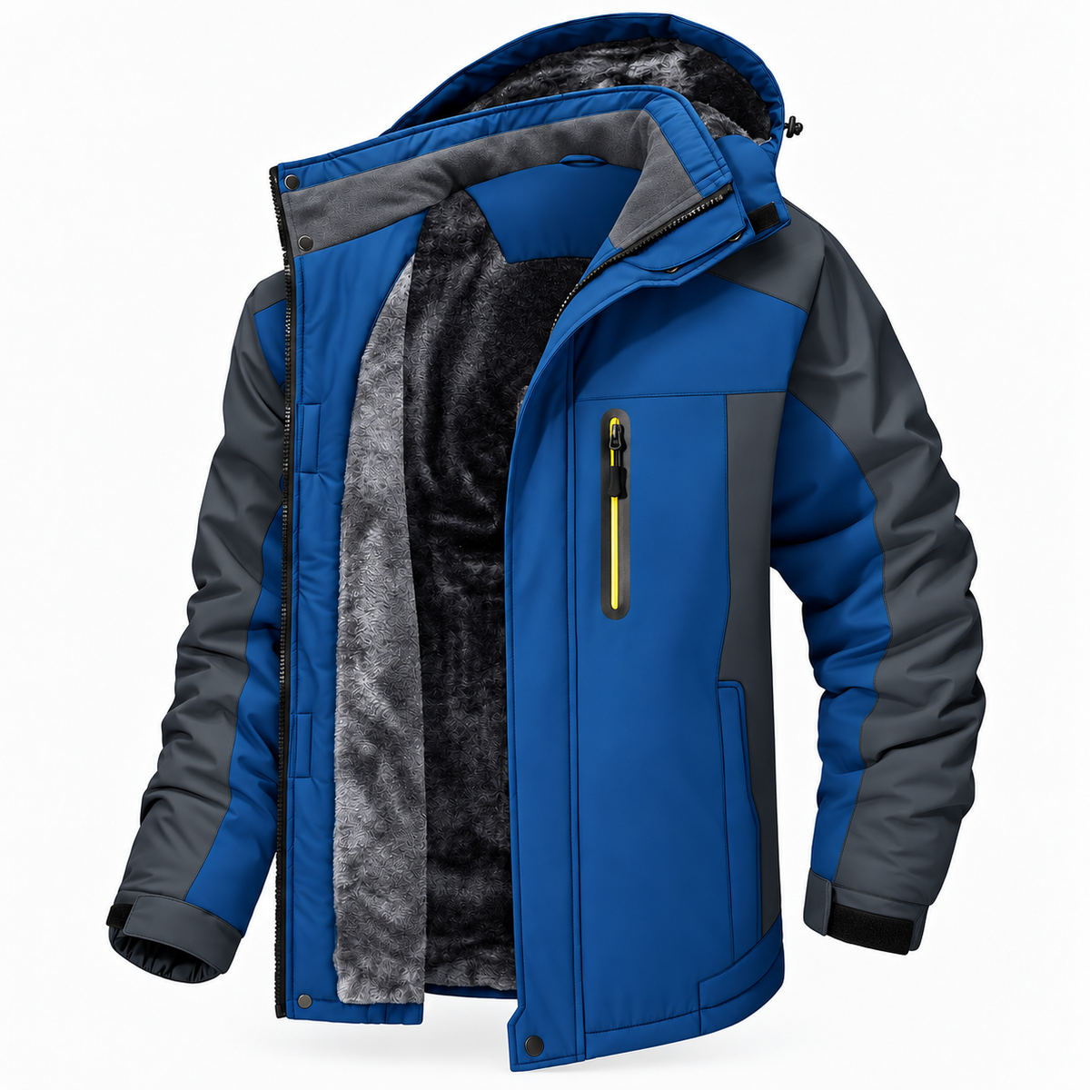 Men's Fleece-Lined Waterproof-Resistant Outdoor Jacket