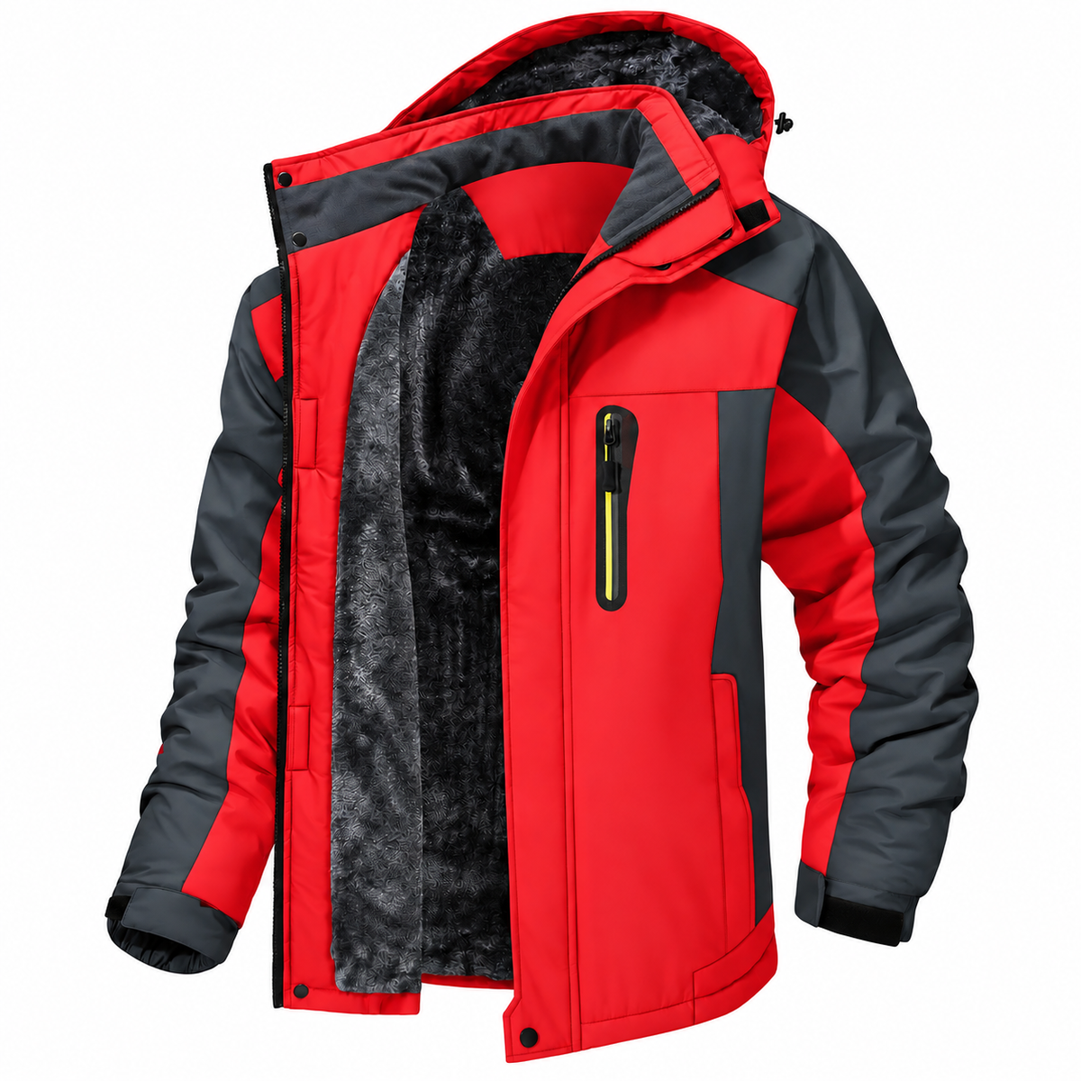 Men's Fleece-Lined Waterproof-Resistant Outdoor Jacket