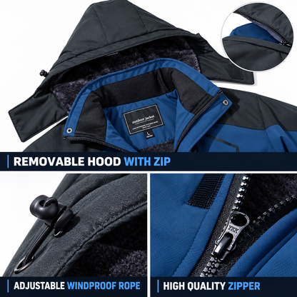 Men's Fleece-Lined Waterproof-Resistant Outdoor Jacket