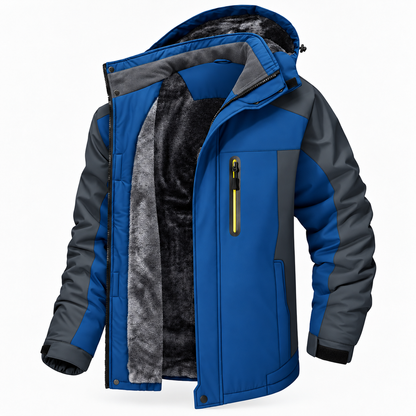 Men's Fleece-Lined Waterproof-Resistant Outdoor Jacket