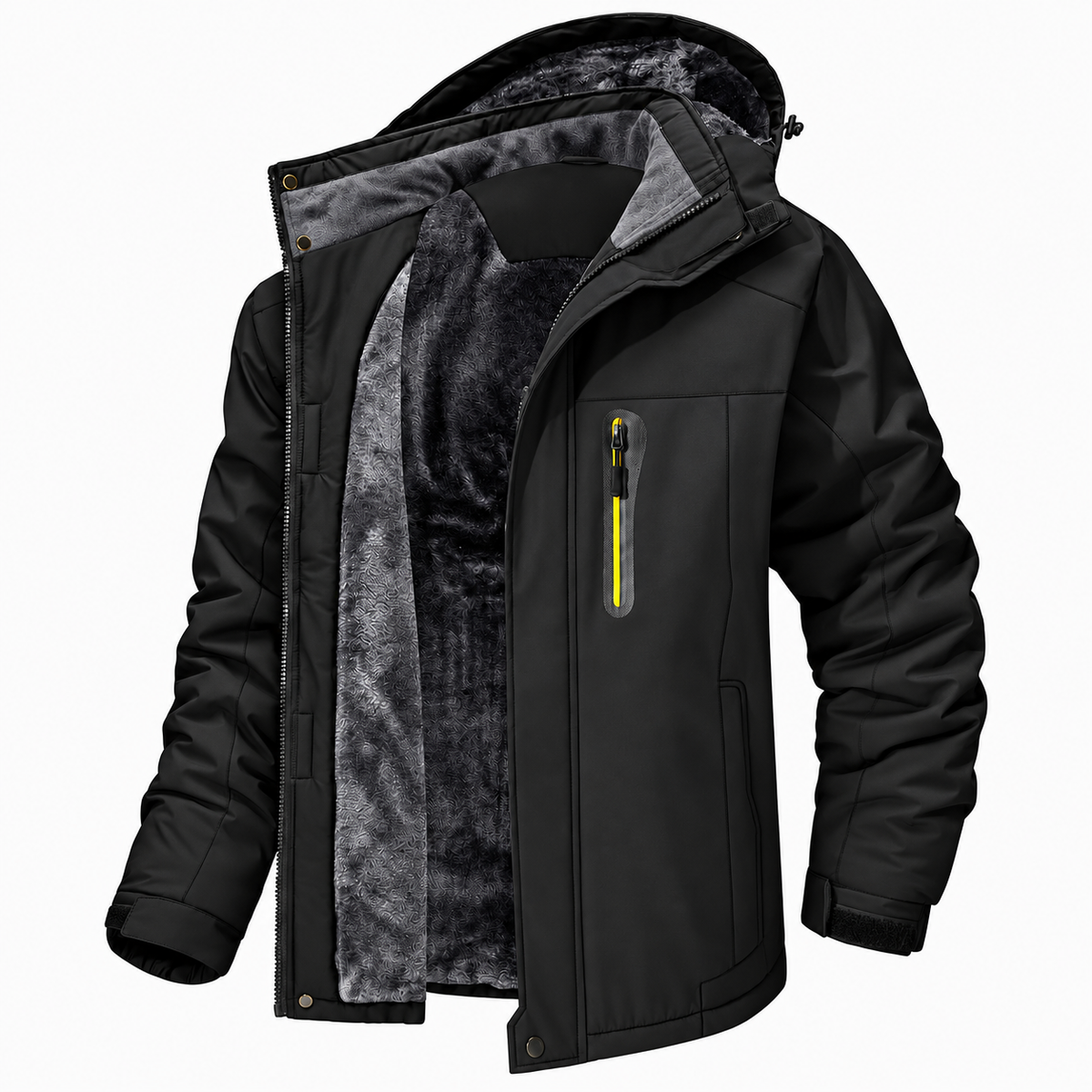 Men's Fleece-Lined Waterproof-Resistant Outdoor Jacket