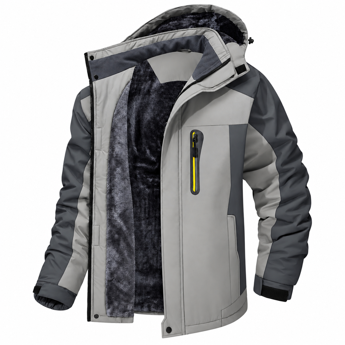 Men's Fleece-Lined Waterproof-Resistant Outdoor Jacket