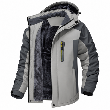 Men's Fleece-Lined Waterproof-Resistant Outdoor Jacket