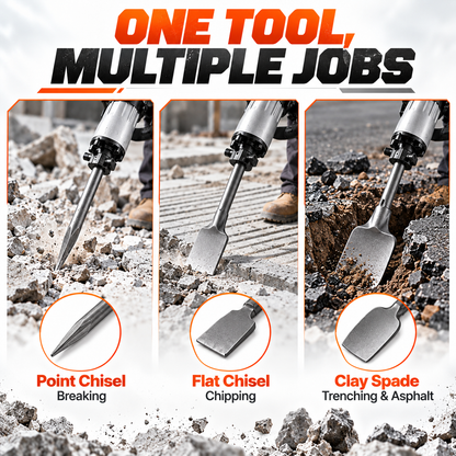 Professional 2200W Demolition Hammer – Powerful Concrete Breaker With Complete Tool Kit